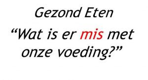 Gezond eten wat is er mis met onze voeding