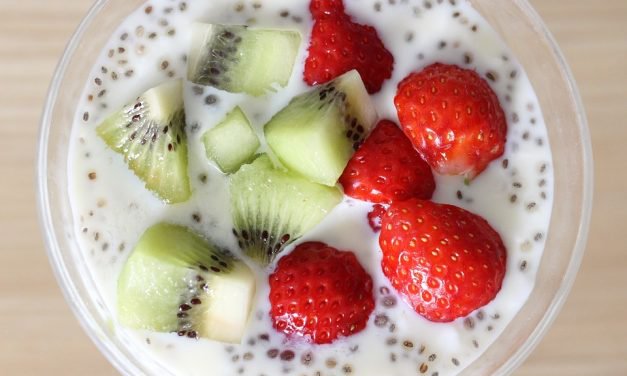 Teff vlokken met yoghurt/melk