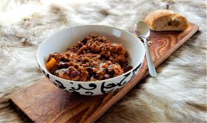 Chili met witte bonen Chili con carne