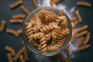 Gezonde pasta zoete aardappel