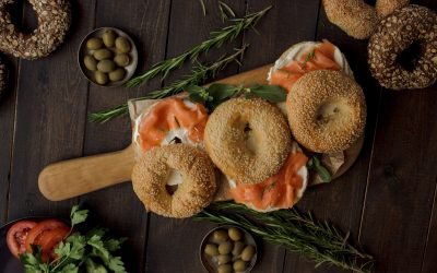 Bagel met zalm