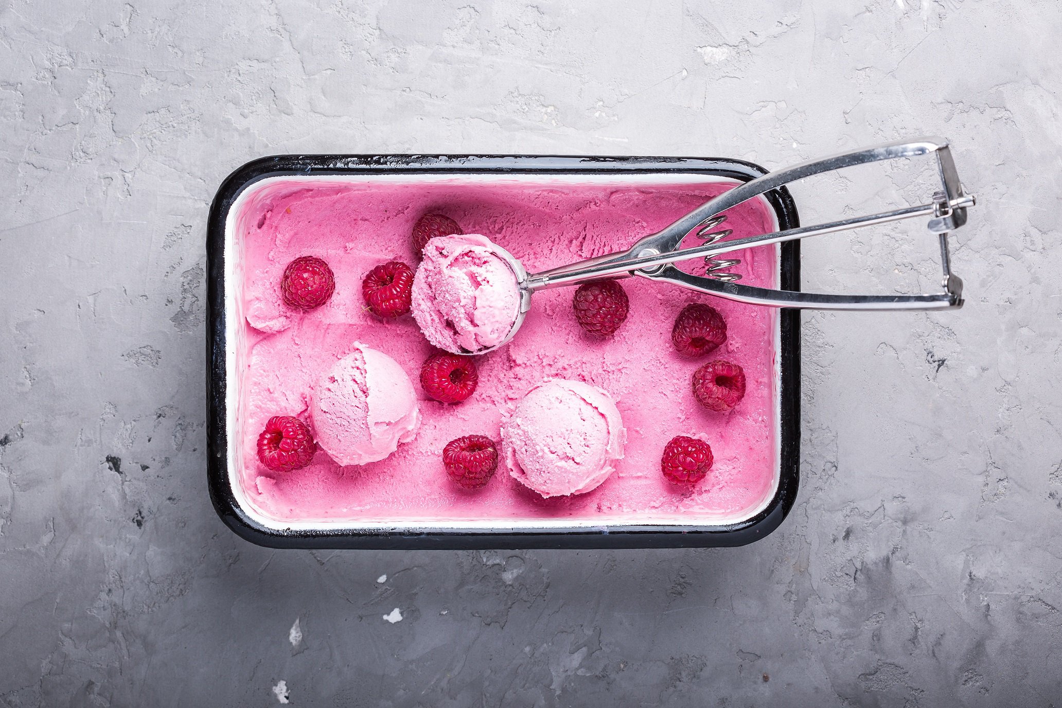 Frozen yoghurt frambozen