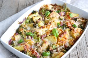 vegetarische ovenschotel aardappel broccoli